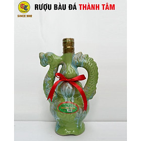 Đặc Sản Bình Định - Rượu Bàu Đá Thành Tâm Rồng Nhỏ Đậu xanh (Màu xanh ngọc) 350ml  - OCOP 3 Sao