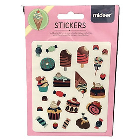 Hình  dán Mideer Sticker chủ đề Ice Cream - Các cây kem đáng yêu cho bé từ 3 tuổi