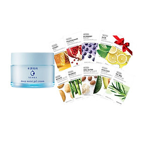 Kem dưỡng cấp ẩm chuyên sâu dạng gel - Senka deep moist gel cream 50g 16373 tặng Mặt nạ dưỡng da The Faceshop Real Nature (1 miếng)
