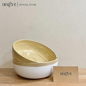 Bát Tre Cuốn ONGTRE đựng Salad/món trộn/hoa quả/đồ khô (Bamboo Salad Bowl)