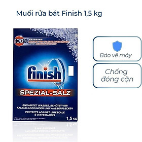 Muối rửa chén bát Finish - HÀNG NHẬP KHẨU CHÍNH HÃNG + Tặng que thử nước