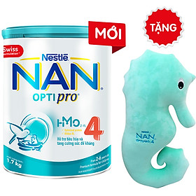 Sữa Bột Nestlé NAN OPTIPRO 4 HM-O 1.7kg + Tặng Gối Ôm Cá Ngựa Lớn