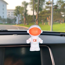 Black Cartoon Astronaut Car Rearview Mirror Pendant Car Ornaments Astronaut Pendant Ornaments Creative Car Supplies