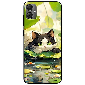 Ốp lưng cho Samsung A04 - A04s - A05 - A05s - Mèo Tam Thể Lá Sen - Hàng Chính Hãng