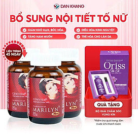 Liệu Trình Tăng Nội Tiết Tố Nữ Marilyn Plus Dân Khang Giảm Khô Hạn Tăng Sinh Lý Nữ Điều Hòa Kinh Nguyệt Hộp 30 viên