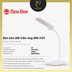 [Chính hãng] Đèn bàn Led cảm ứng đổi màu, điều chỉnh độ sáng (RD_RL_36)