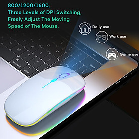 Wireless Bluetooth Keyboard, RGB Backlight for Windows for iOS for Mac OS Laptops