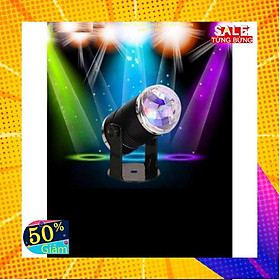Mua Đèn quả cầu xoay 7 màu cảm biến nhạc có đế - chân cao