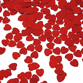 3-4pack Sparkle Heart Confetti Wedding Party Decoration Scatters Sprinkles Red