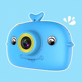 1080P 2.0 Inch Compact Digital Camera For Kids Gift Toys Blue Dual Lens