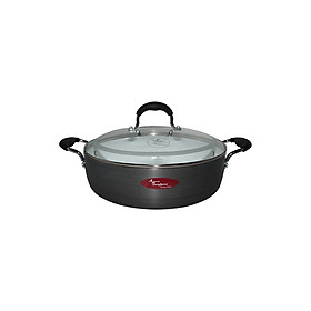 Nồi nhôm nắp kính 28cm thấp HA0228LC-AU06