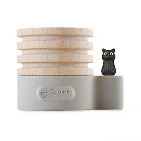Máy Khuếch Tán Tinh Dầu Bone Collection Bằng Gỗ - Chú Mèo Đen
