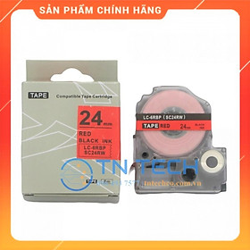 Mua Nhãn in TEPRA - EPSON LC-6RBP (SC24RW) – Chữ đen nền đỏ 24MM X 8M  - Dùng cho máy in nhãn TEPRA - EPSON  Hàng nhập khẩu 