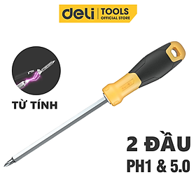 Mua Tua Vít Đa Năng 2 Đầu Deli - Đầu Vít Từ Tính PH1 và 5.0 - Chất Liệu Thép CR-V Siêu Bền Chống Mòn  Gỉ