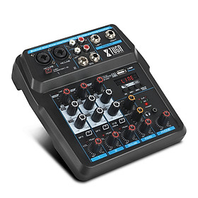 XTUGA 2020 mới 4/6 kênh trộn mini Console âm thanh mixer với Bluetooth, USB, 48V Phantom Power cho Live/máy tính/gia đình K bài hát