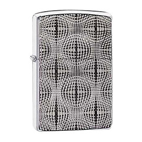 Bật Lửa Zippo 28835 Armor High Polish Chrome Raised Globe