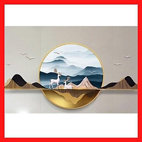 Tranh Sắt Trang Trí Nghệ Thuật Họa Tiết Thiên Nhiên KT 150*70cm