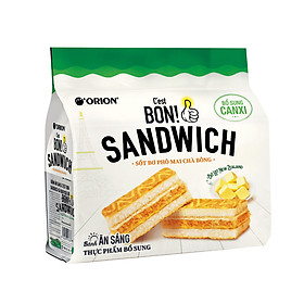 Bánh ăn sáng C'est Bon Orion Sandwich Sốt Bơ Phô Mai Chà Bông (Túi 6 gói)