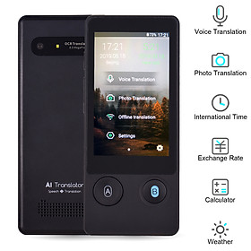Smart Language Voice Translator Multi-Functional Translation Device with 3.1 Inch Touchscreen 51 Languages (120 Accents)