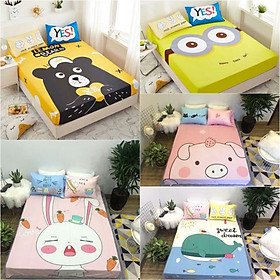 Set ga gối 3d cotton 100% hoạt hình ngộ nghĩnh cực đẹp cho bé