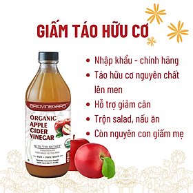 GIẤM TÁO HỮU CƠ HIỆU BRIOVINEGARS - ORGANIC APPLE CIDER VINEGAR 473ml