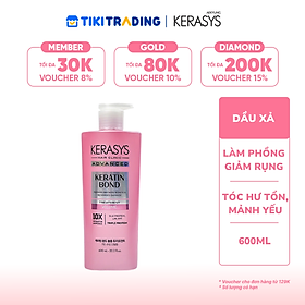 Dầu xả cao cấp Hàn Quốc Kerasys Keratin Bond Volume (Phục hồi chuyên sâu, làm phồng và ngăn ngừa rụng tóc) 600ml