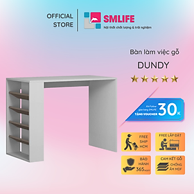 Bàn gỗ làm việc hiện đại SMLIFE Dundy  | Gỗ MDF dày 17mm chống ẩm | D100xR50xC75cm