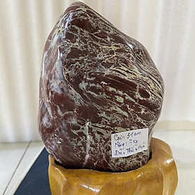 Cây đá màu đỏ mận chín cao 31 cm, nặng 7 kg cho người mệnh Thổ và Hỏa