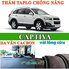 Thảm taplo cho xe CAPTIVA bằng lông Cừu 3 lớp hoặc Da Cacbon