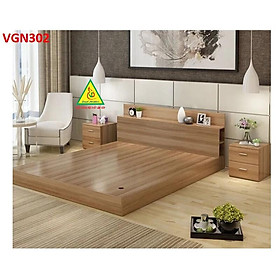 Giường ngủ đơn giản theo phong cách hiện đại VGN302 ( không kèm tủ) - Nội thất lắp ráp Viendong Adv