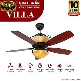 Mua Quạt trần MR VŨ villa quạt trần cho người giàu mẫu cổ điển hiện đại cao cấp QTD