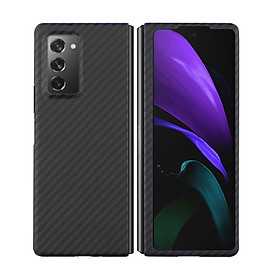 Ốp lưng cho Samsung Galaxy Z Fold 2 hiệu X-Level Leather Case vân carbon chống sốc chống va đập - Hàng Chính Hãng