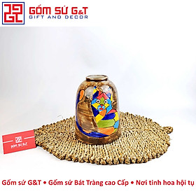 Mua Lọ hoa chuông vẽ mèo Gốm Sứ G&T