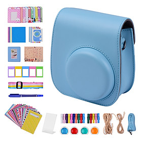 Bộ vỏ máy ảnh Fujifilm Instax 11 với 12 phụ kiện đi kèm bao gồm túi máy ảnh/ dây đeo/ bọc hình màu sắc