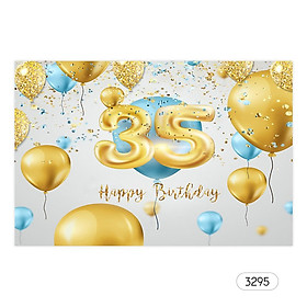  Phông nền ảnh chúc mừng sinh nhật dành cho người lớn Chủ đề sinh nhật chụp ảnh Nền vải trang trí cho bữa tiệc Phát trực tiếp - Nhiều màu-Màu Nhiều màu-Size # 3295