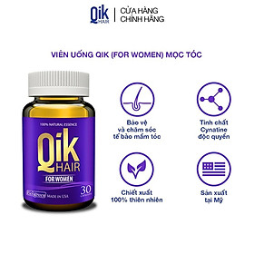 Viên uống QIK HAIR cho Nữ hỗ trợ giảm rụng, mọc tóc chắc khỏe 15 viên