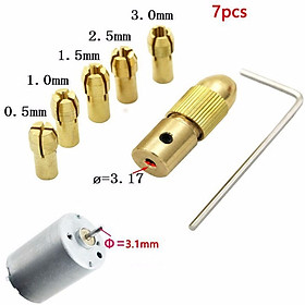 Mua Bộ đầu kẹp chế máy khoan mini cầm tay từ motor trục 3.17mm 7 chi tiết
