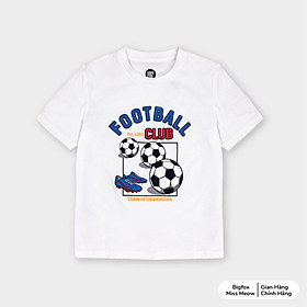 Áo cộc tay bé trai Bigfox Miss Meow mùa hè chất cotton size đại 3,7,9,11 tuổi 30kg 40kg