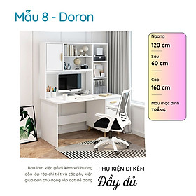 Mua Bàn Làm Việc Tại Nhà Kèm Kệ Sách Phong Cách Hiện Đại Thương Hiệu SMLIFE (Nhiều mẫu  có thể đổi Size và màu sắc)