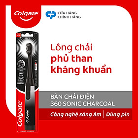 Bàn chải điện Colgate Sonic 360 Charcoal với lông chải phủ than kháng khuẩn