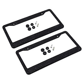 2pcs License Plate Frame Motorcycle License  Car Tag Cover with Screw