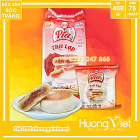 Đặc Sản Sóc Trăng - Bánh Pía Thịt Lạp Tân Huê Viên 400G, Bánh Pía Nhân Măn, Bánh Pía Sóc Trăng Chính Hãng Túi 4 Bánh Bao Bì Riêng