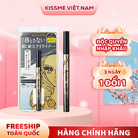 Bút Kẻ Mắt Nước Kẻ Nét Sắc Mãnh Màu Đen Than Kissme Heroine Make Eyeliner Rich Keep 0.4 mL