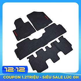 Thảm sàn, lót sàn cao su 3D không mùi Cao cấp dành cho xe Hyundai Santafe 2019