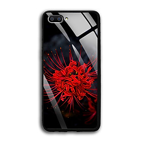 Ốp Lưng Kính Cường Lực cho điện thoại Realme C1 - 03040 0595 HOABINGAN06 - In hình Hoa Bỉ Ngạn - Hàng Chính Hãng