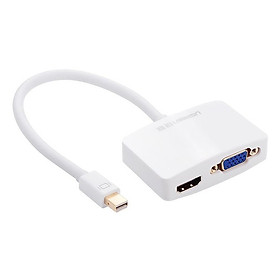 Cổng chuyển đổi MINI DISPLAY to VGA + HDMI TRẮNG Ugreen 10427