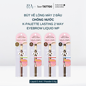 Bút vẽ lông mày 2 đầu chống nước K-PALETTE Lasting 2Way Eyebrow Liquid WP (4 Màu)