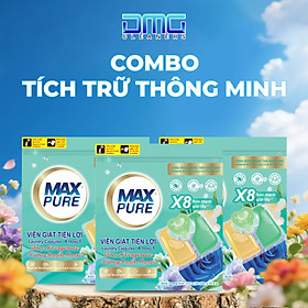 Combo Tích Trữ Thông Minh 3 Túi Viên Giặt Maxpure 4in1 Hương Huyền Thoại (Mỗi Túi 30 Viên) - Siêu Tiết Kiệm