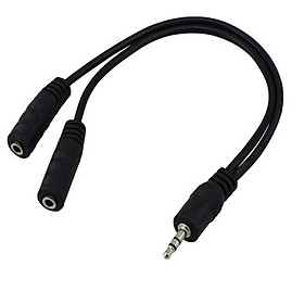 Cáp Âm Thanh Chia 2 Cổng 3.5mm (1 Đầu Đực Ra 2 Đầu Cái)