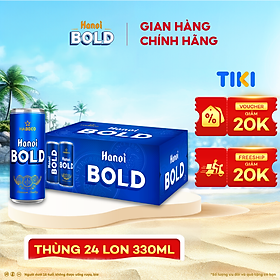 Bia Hanoi BOLD - Thùng 24 lon 330ml